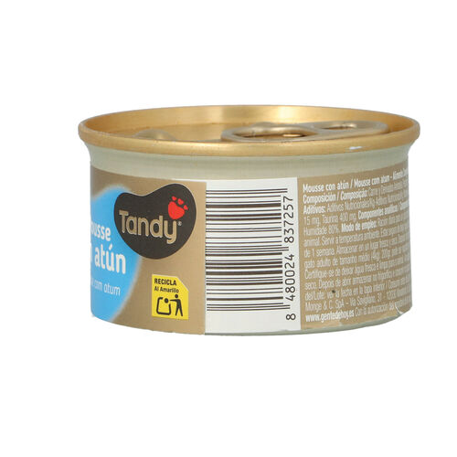 ALIMENTO EN  MOUSSE PARA GATOS CON ATUN TANDY 85g image number