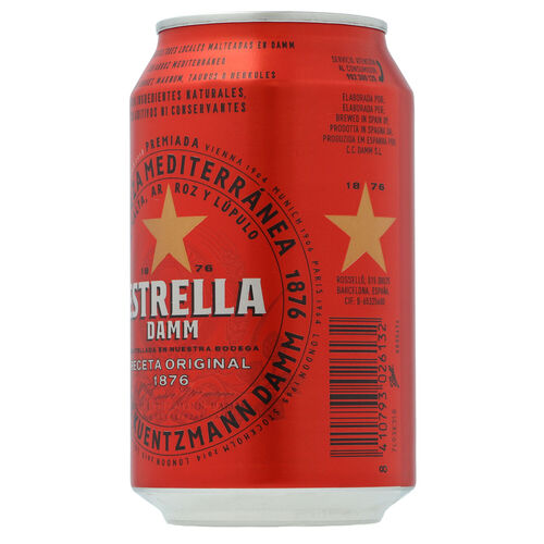 CERVEZA ESTRELLA DAMM LATA 33cl image number