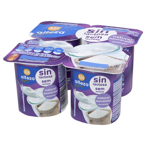 Yogur Natural sin lactosa ALTEZA 4x125g image number