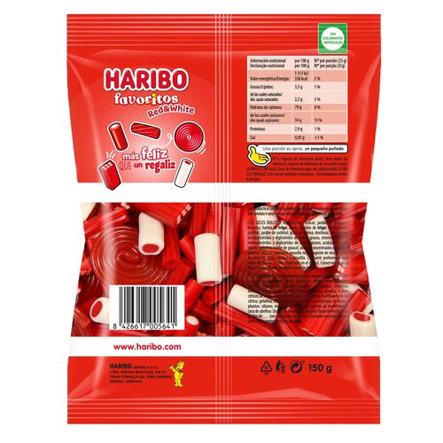 FAVORITOS HARIBO RED WHITE 150g image number