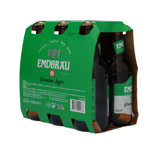 CERVEZA EMDBRAU 25cl PACK-6 BOTELLINES image number