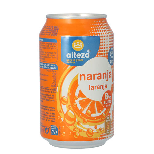 REFRESCO NARANJA 8% ZUMO ALTEZA LATA 33cl image number