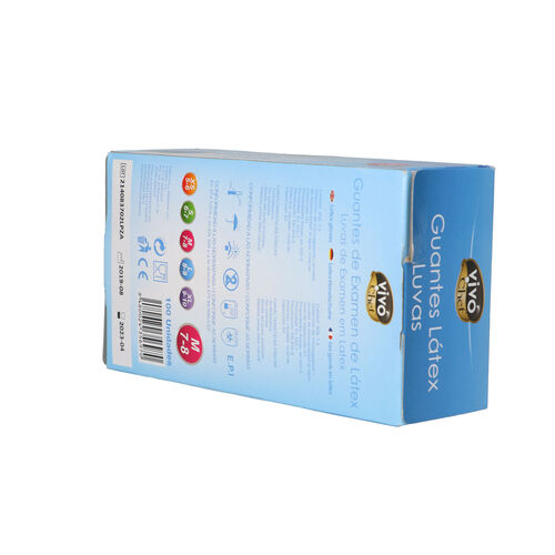 GUANTES LATEX VIVO CHEF TALLA MEDIANA 100uds image number