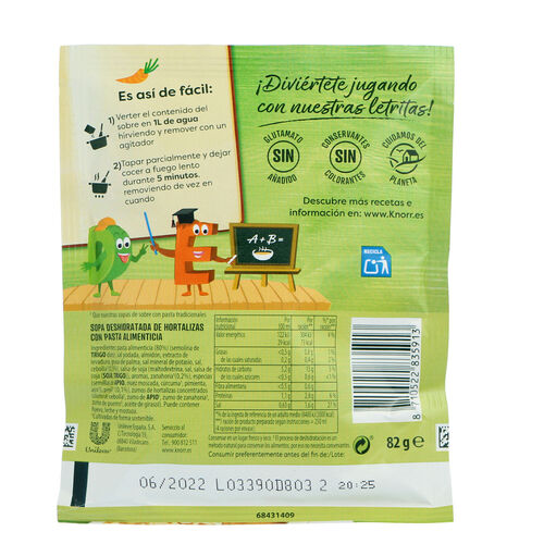 SOPA LETRITAS KNORR SOBRE 82g image number
