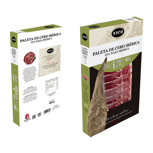 ESTUCHE DE PALETA IBERICA DE CEBO NICO EN LONCHAS 6X80g image number