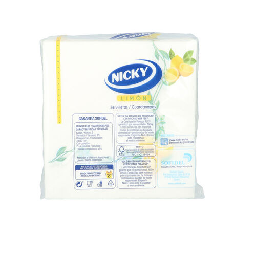 Servilleta papel NICKY limon 33x33 paquete 65uds image number