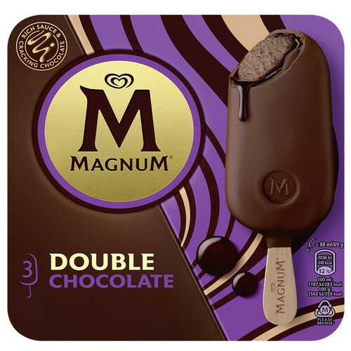 Helado bomb&oacute;n doble chocolate MAGNUM 3uds image number