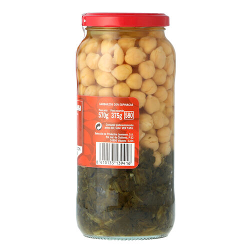 Garbanzos espinacas LA ASTURIANA 570g image number
