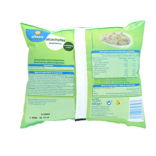Alcachofa troceada congelada ALTEZA 400g image number