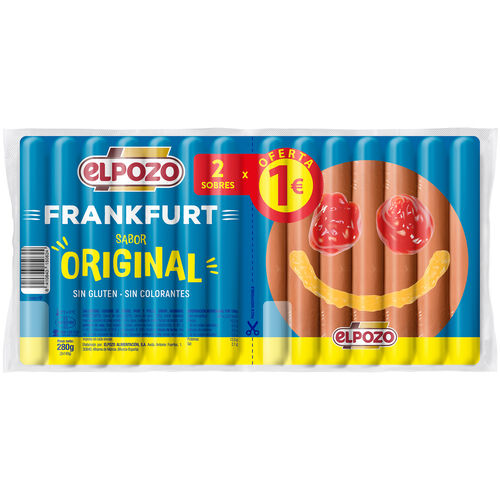 SALCHICHAS FRANKFURT ELPOZO 2X140g image number