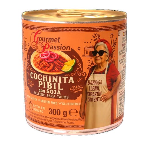 Relleno para tacos Cochinita Pibil con soja GOURMET PASSION 300g image number