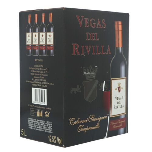 Vino tinto VEGAS RIVILLA bag in box 5L image number