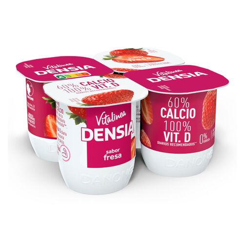 DENSIA DANONE FRESA 0% PACK 4X120G image number
