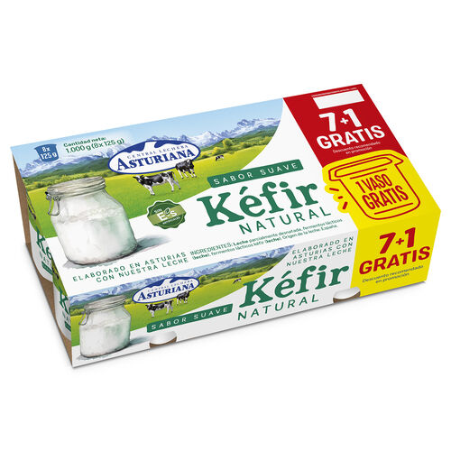 K&eacute;fir Natural Central Lechera ASTURIANA 8x125g image number