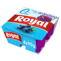 GELATINA SABOR ARANDANO  ROYAL 4x90g