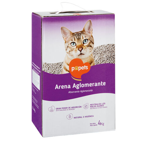 Arena para gato aglomerante POPETS 4kg image number