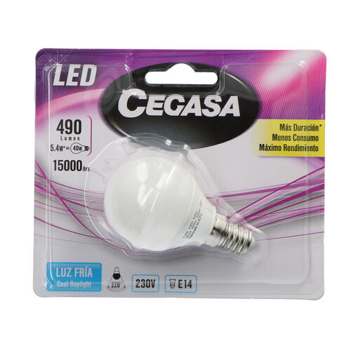 BOMBILLA CEGASA LED FIL ESF 4W E14 FRIA image number