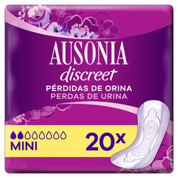 COMPRESA PARA INCONTINENCIA MINI AUSONIA DISCRET 20uds