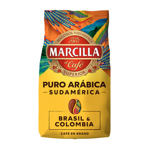 CAFÉ EN GRANO PURO ARABICA SUDAMERICA MARCILLA 400g image number