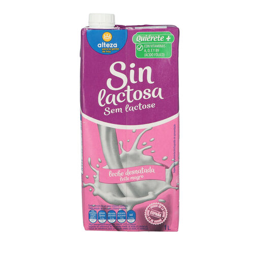 LECHE DESNATADA SIN LACTOSA ENRIQUECIDA EN VITAMINAS E A B9 Y D. UHT. image number