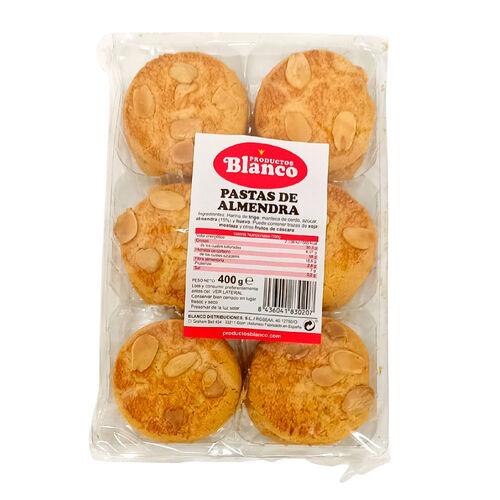 Pastas almendra PRODUCTOS BLANCO 400g image number