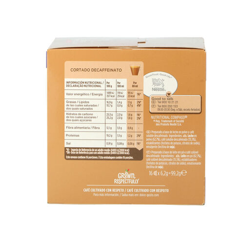 Caf&eacute; DOLCE GUSTO cortado descafeinado 16 c&aacute;psulas image number