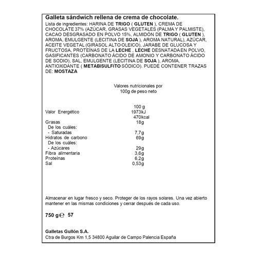 Galletas rellenas de crema de chocolate ALTEZA 3x250g image number