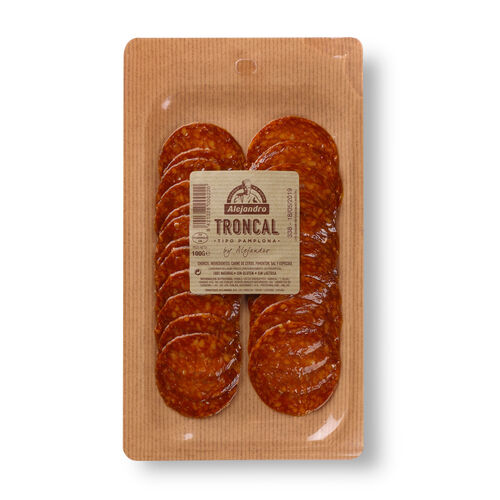 Chorizo troncal loncheado tipo pamplona curado alejandro 100g image number