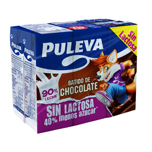 BATIDO CACAO SIN LACTOSA PULEVA PACK 6x200ml image number