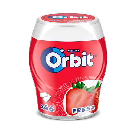 Chicle sin az&uacute;car sabor fresa ORBIT box 46 grageas image number