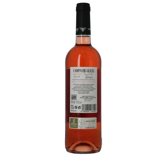 VINO ROSADO CAMPO GULES DO RIOJA 750ml image number