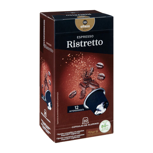 Caf&eacute; Espresso Ristretto ALTEZA 20 c&aacute;psulas image number