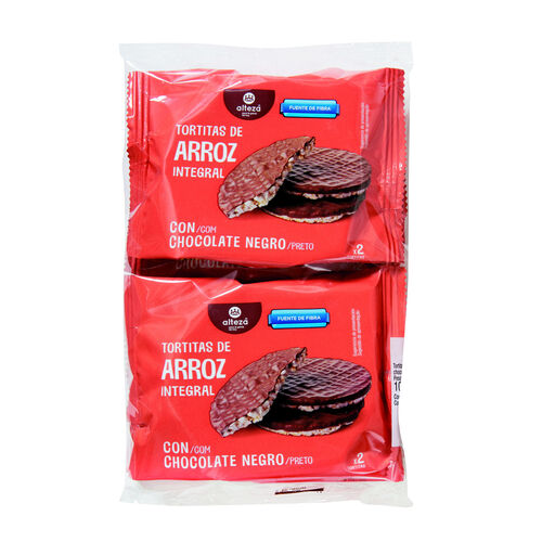 Tortita de arroz Integral con chocolate negro ALTEZA 105g image number