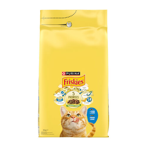 PIENSO GATO CON PESCADO BLANCO Y ATÚN CON VERDURAS FRISKIES 4kg image number