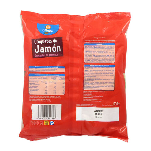 CROQUETAS ALTEZA JAMON CONGELADAS 500g image number