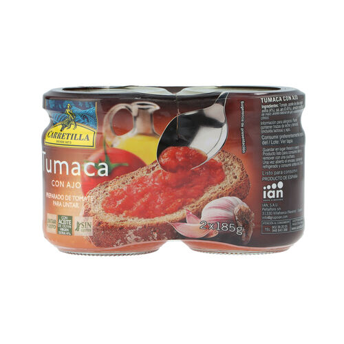 TUMACA CARRETILLA CON AJO PACK 2x185g image number
