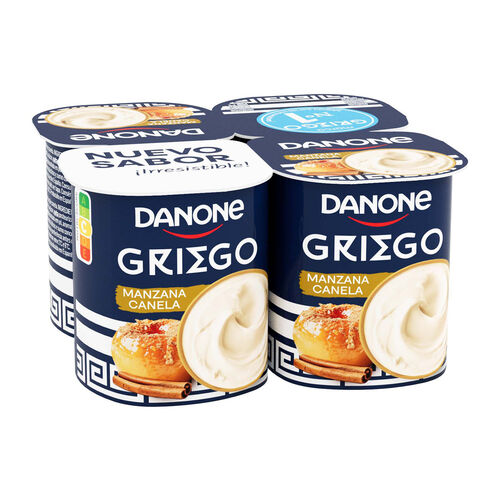 YOGUR GRIEGO MANZANA CANELA DANONE 4x110g image number