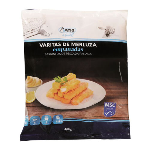 VARITAS DE MERLUZA EMPANADAS ARTIQ 400g image number