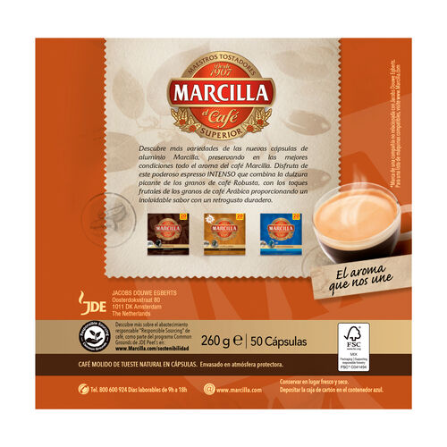 Caf&eacute; intenso MARCILLA 50 c&aacute;psulas image number