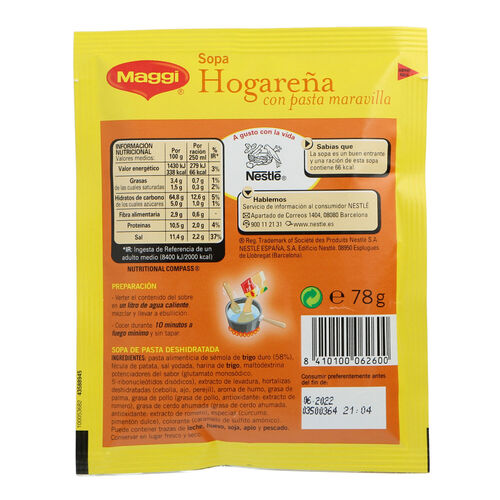 SOPA MAGGI HOGAREÑA SOBRE image number