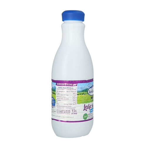 LECHE SEMIDESNATADA SIN LACTOSA CENTRAL LECHERA ASTURIANA 1,5L image number