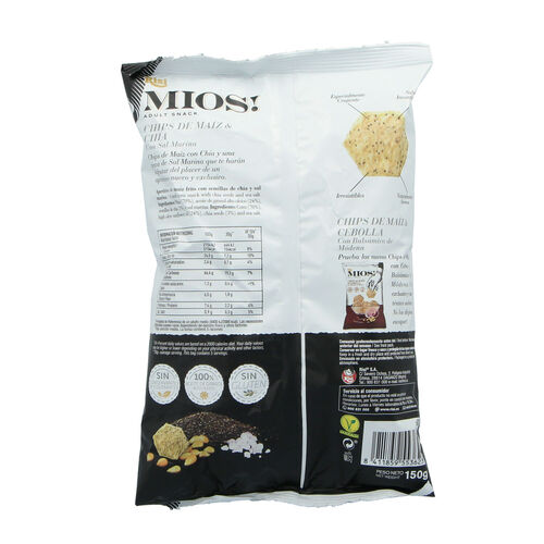 Mios! adult snack RISI ma&iacute;z con ch&iacute;a 150g image number