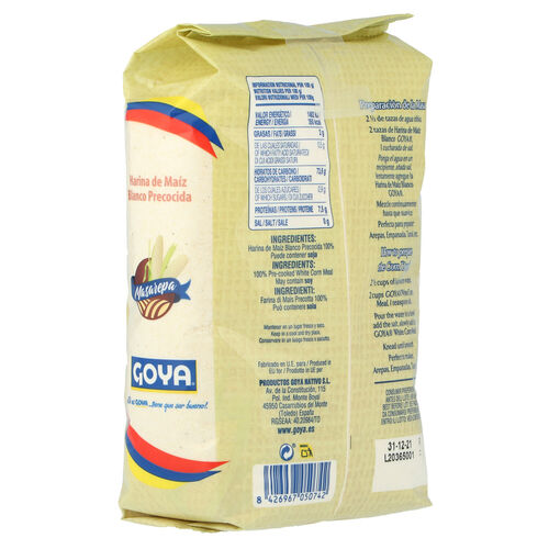 Harina maiz blanca GOYA 1kg image number