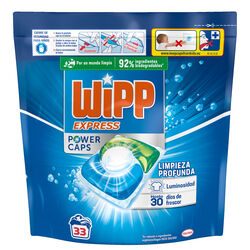 DETERGENTE CAPSULAS WIPP POWER CAPS 33 LAVADOS