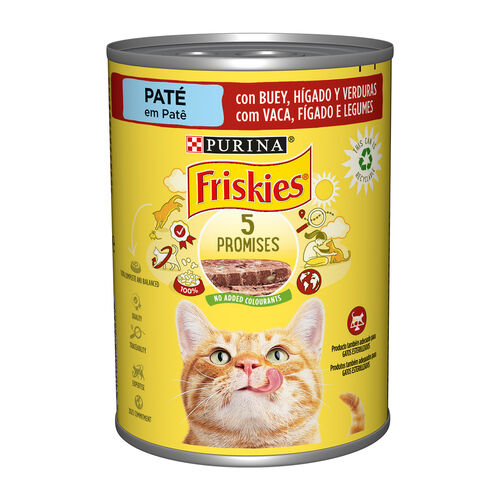 Gato humedo FRISKIES adulto con buey e higado en pate 400g image number