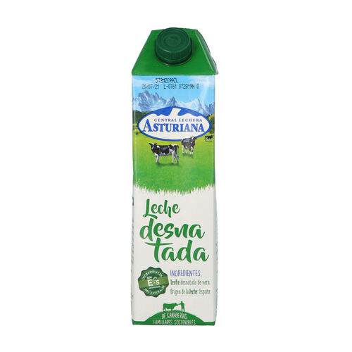 LECHE DESNATADA CENTRAL LECHERA ASTURIANA 1L image number