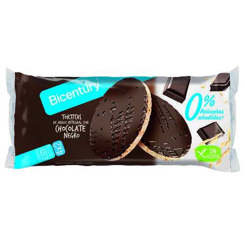 TORTITA 0% ARROZ CHOCOLATE BICENTURY 130g image number