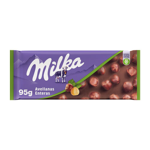 CHOCOLATE CON AVELLANAS ENTERAS MILKA 95g image number