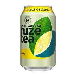 Refresco FUZE TEA Original sabor limon sin azucar lata 33cl