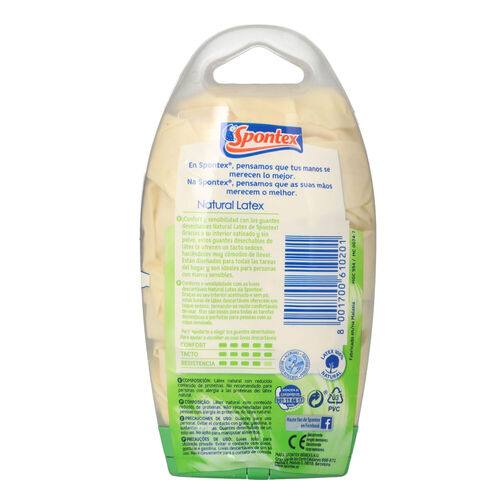 GUANTES SPONTEX LATEX TALLA MEDIANA image number